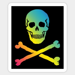 Skull & Crossbones / Jolly Roger (Rainbow) Sticker